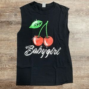 Babygirl graffiti muscle tank